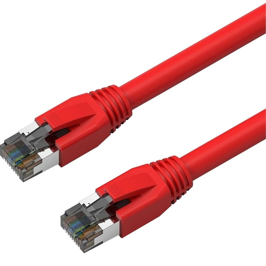 Axiom 10FT CAT8 2000mhz S/FTP Shielded Patch Cable Snagless Boot (Red) C8SBSFTP-R10-AX