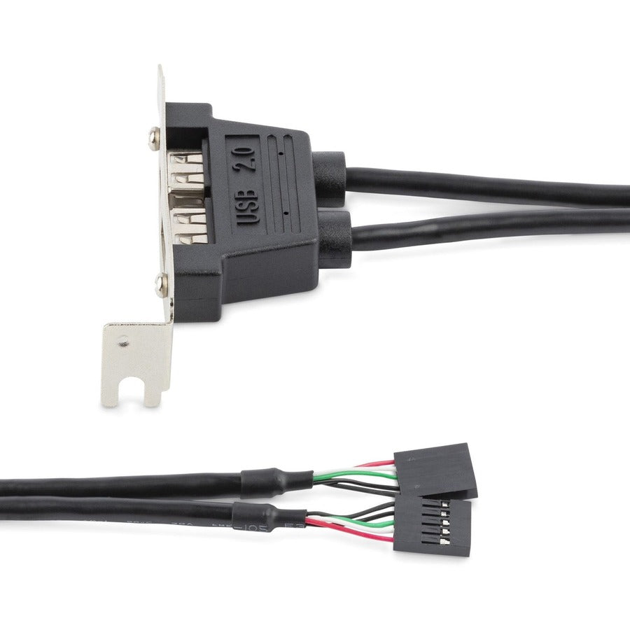 Adaptateur de plaque d'emplacement à profil bas pour 2 ports USB A femelle StarTech.com USBPLATELP