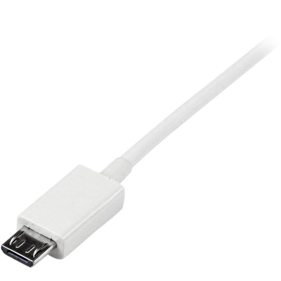Câble micro USB StarTech.com blanc de 2 m - A vers Micro B USBPAUB2MW