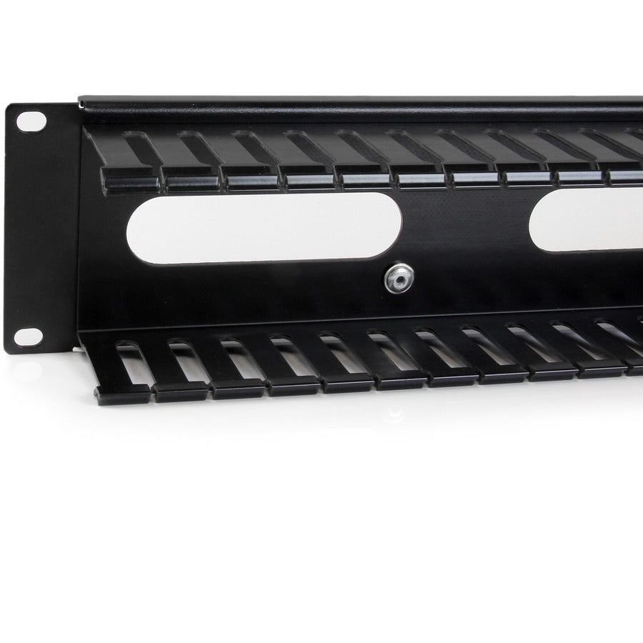 StarTech.com Panneau de gestion des câbles pour rack 2U avec couvercle CMDUCT2U