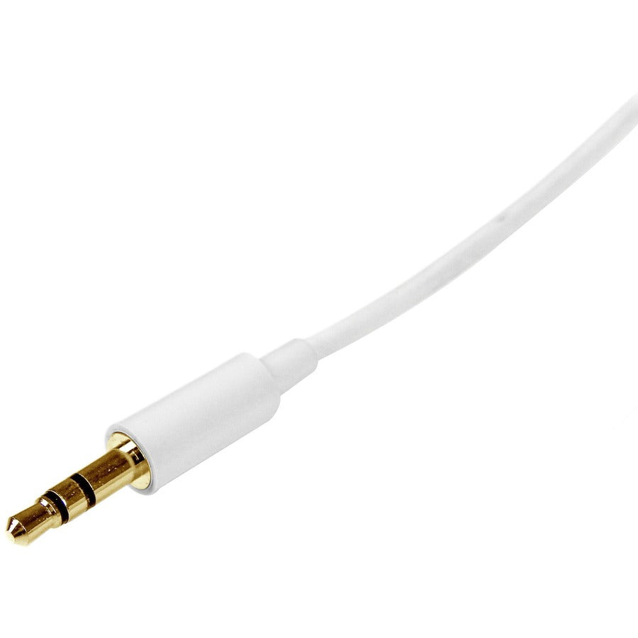Câble audio stéréo fin 3,5 mm blanc StarTech.com de 2 m - Mâle vers mâle MU2MMMSWH