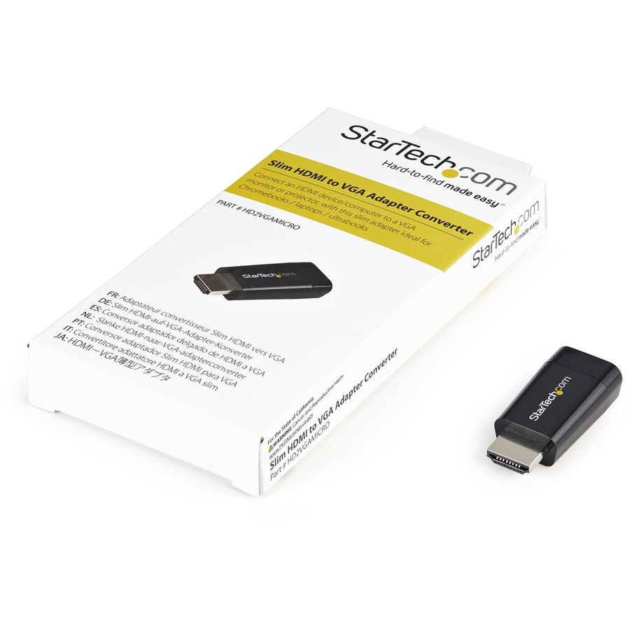 Adaptateur convertisseur compact HDMI vers VGA StarTech.com - 1920 x 1200/1080p HD2VGAMICRO