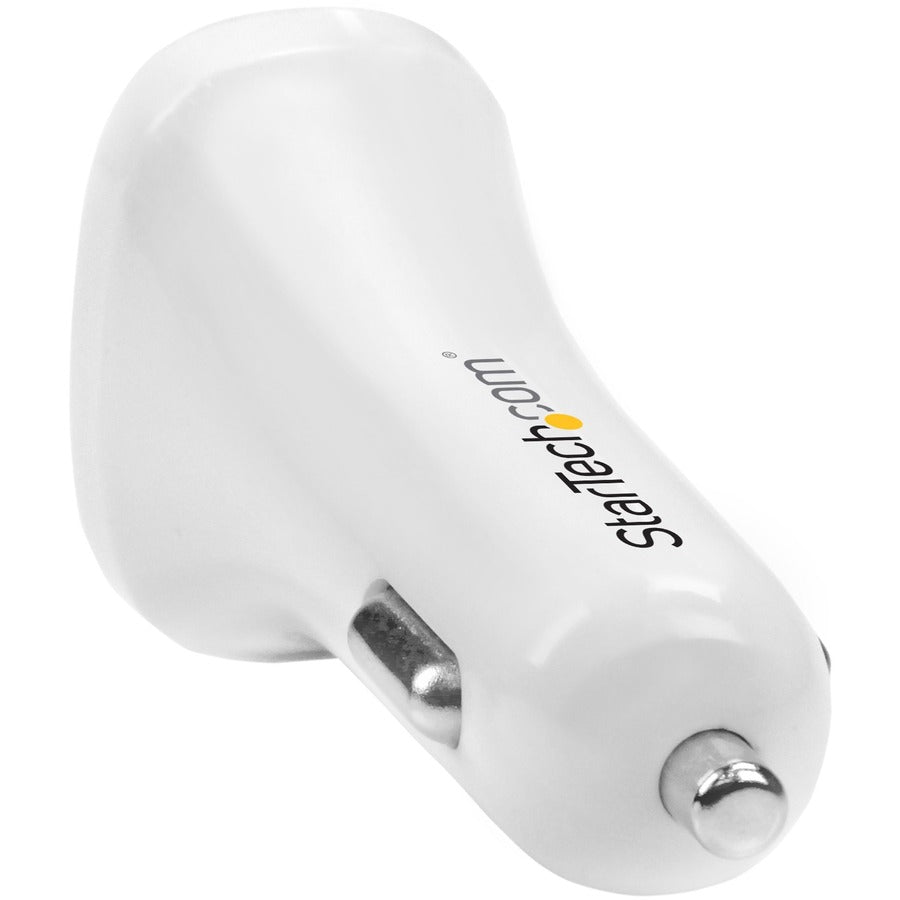 Chargeur de voiture USB à deux ports Star Tech.com - Blanc - Haute puissance 24 W/4,8 A - Chargeur de voiture USB à 2 ports - Chargez deux tablettes à la fois USB2PCARWHS