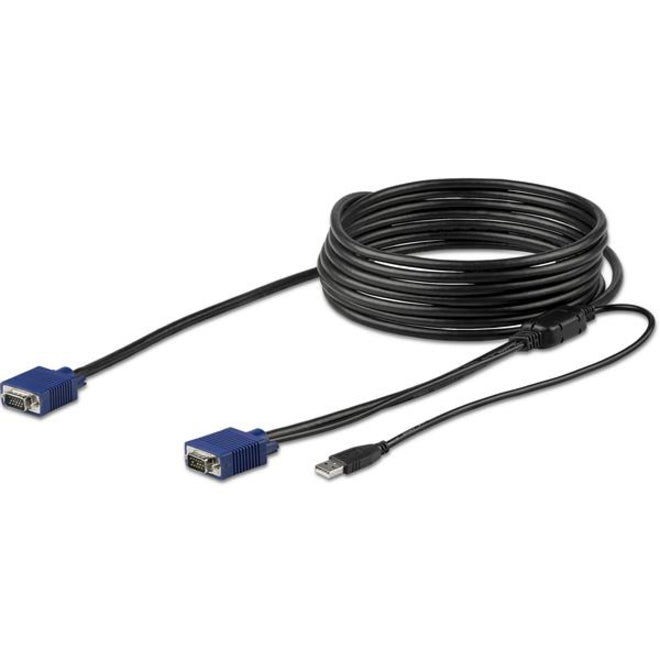 Câble KVM USB StarTech.com de 4,6 m (15 pi) pour consoles à montage en rack StarTech.com - Câble de console KVM VGA et USB (RKCONSUV15) RKCONSUV15