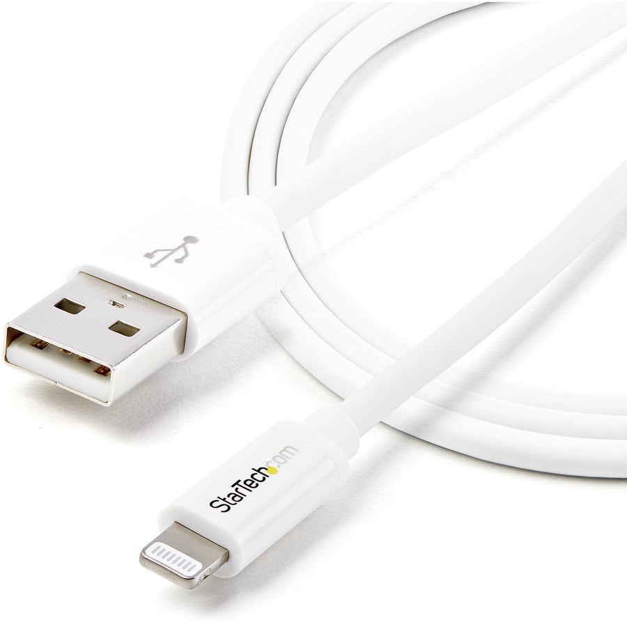 StarTech.com Câble connecteur Lightning Apple® 8 broches vers USB blanc de 1 m pour iPhone/iPod/iPad USBLT1MW