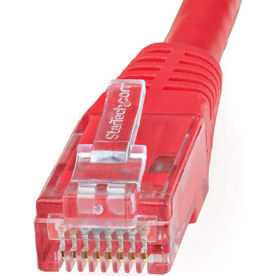 Câble Ethernet CAT6 StarTech.com de 6 m - Gigabit moulé rouge - 100 W PoE UTP 650 MHz - Cordon de raccordement de catégorie 6 Câblage certifié UL/TIA C6PATCH20RD