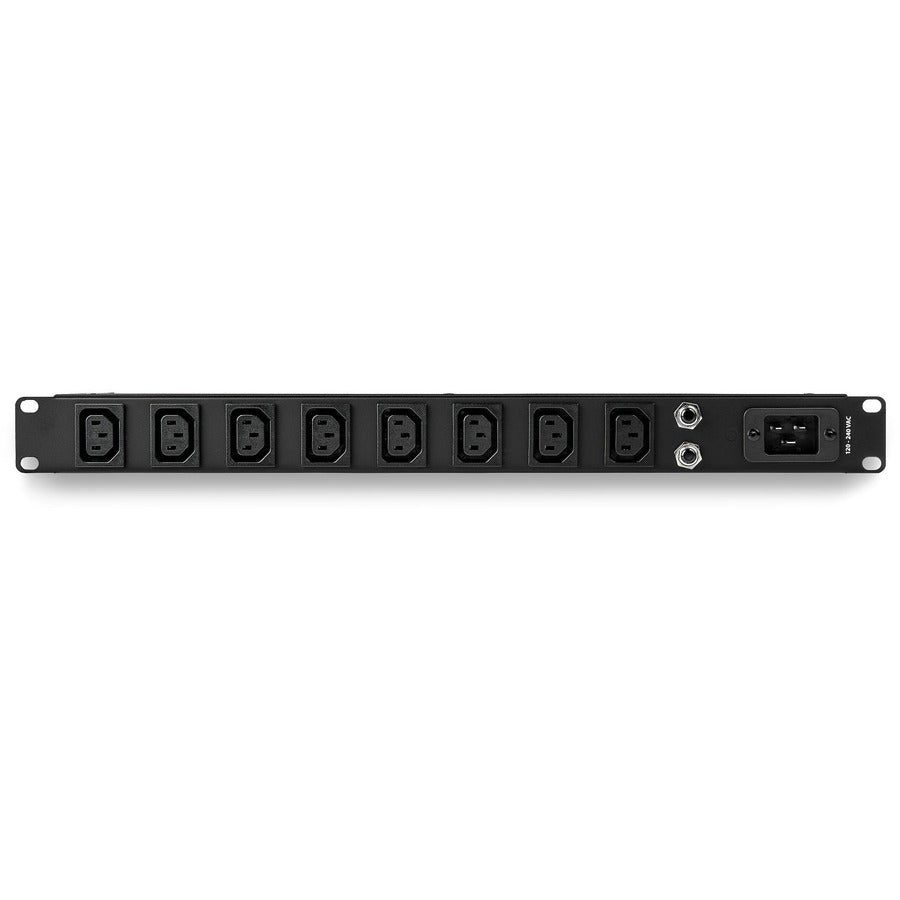 StarTech.com PDU 1U 19" 8 ports pour montage en rack, bloc d'alimentation/multiprise pour montage en rack à prise IEC C13, parasurtenseur pour rack de serveur horizontal 16 A 240 V PDU08C13H