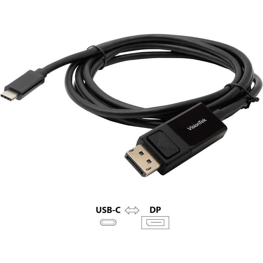 Câble actif bidirectionnel VisionTek USB-C vers DisplayPort 1.4 2 M (M/M) 901288