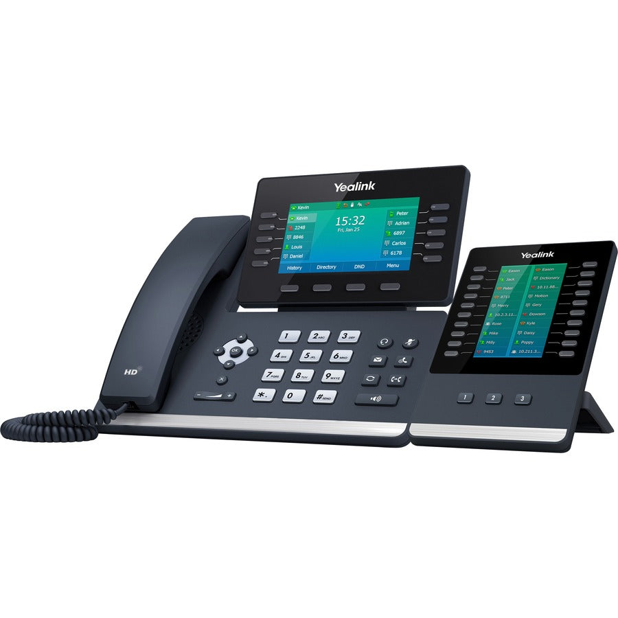Téléphone IP Yealink T54W - Avec/Sans fil - Avec/Sans fil - Bluetooth - Montage mural, bureau - Gris classique SIP-T54W
