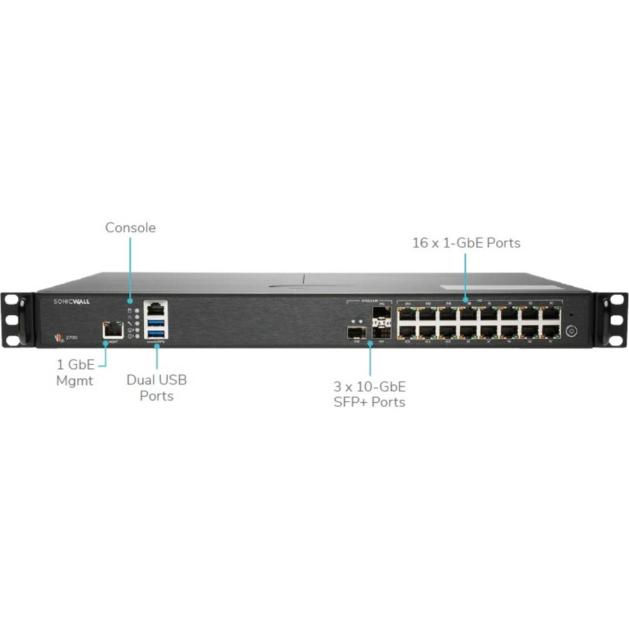 Dispositif de sécurité réseau/pare-feu SonicWall NSA 2700 02-SSC-8659