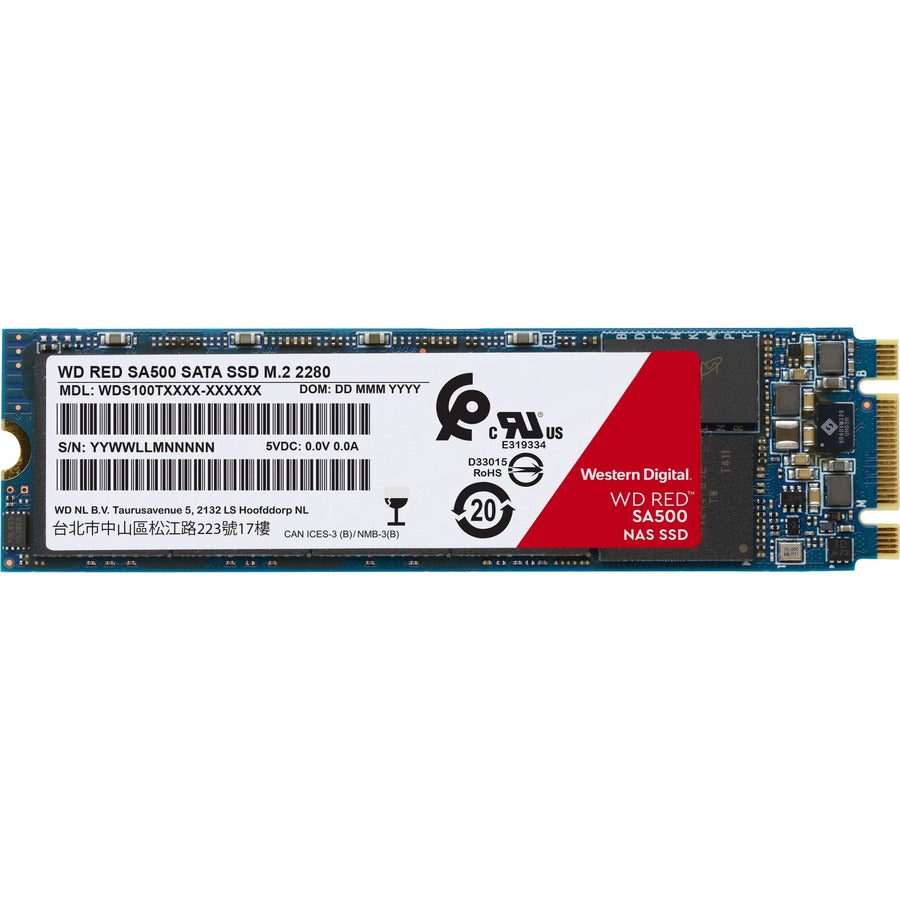 Disque SSD WD Red WDS500G1R0B 500 Go - M.2 2280 interne - SATA (SATA/600) WDS500G1R0B