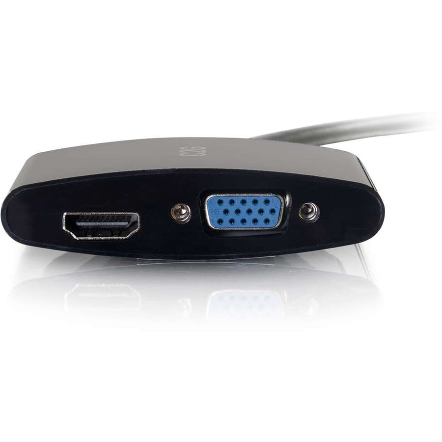 Adaptateur DisplayPort vers HDMI ou VGA 4K C2G 8 pouces - Noir 28273