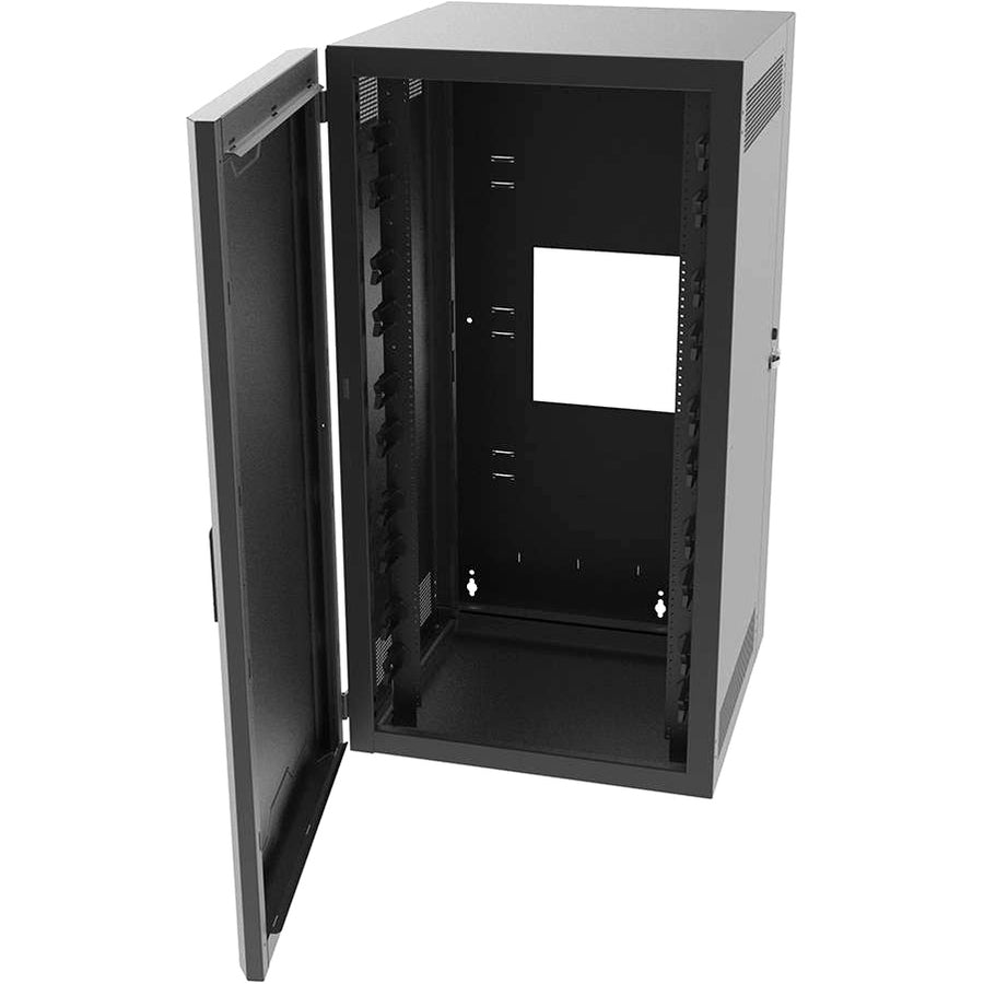 Armoire murale pivotante C2G 18RU avec porte pleine - Noir - TAA SWM18RUSD-26-26