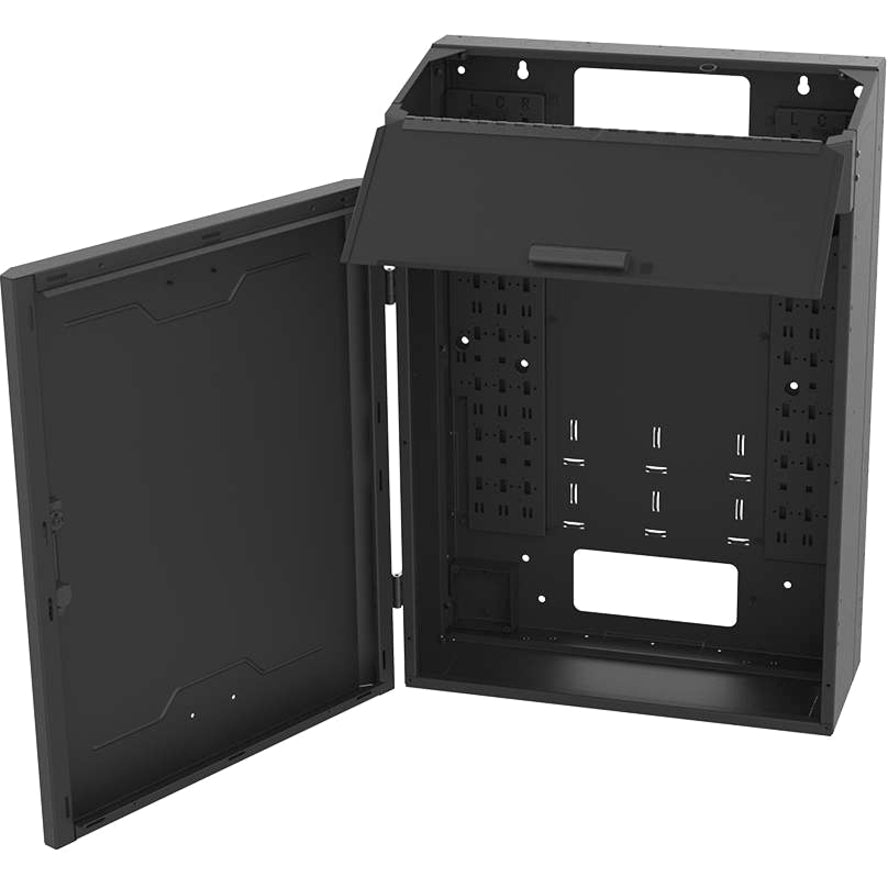 C2G 8RU Vertical Wall-Mount Cabinet with Split Door - 42in Height TAA VWMSD-8RU-42-B