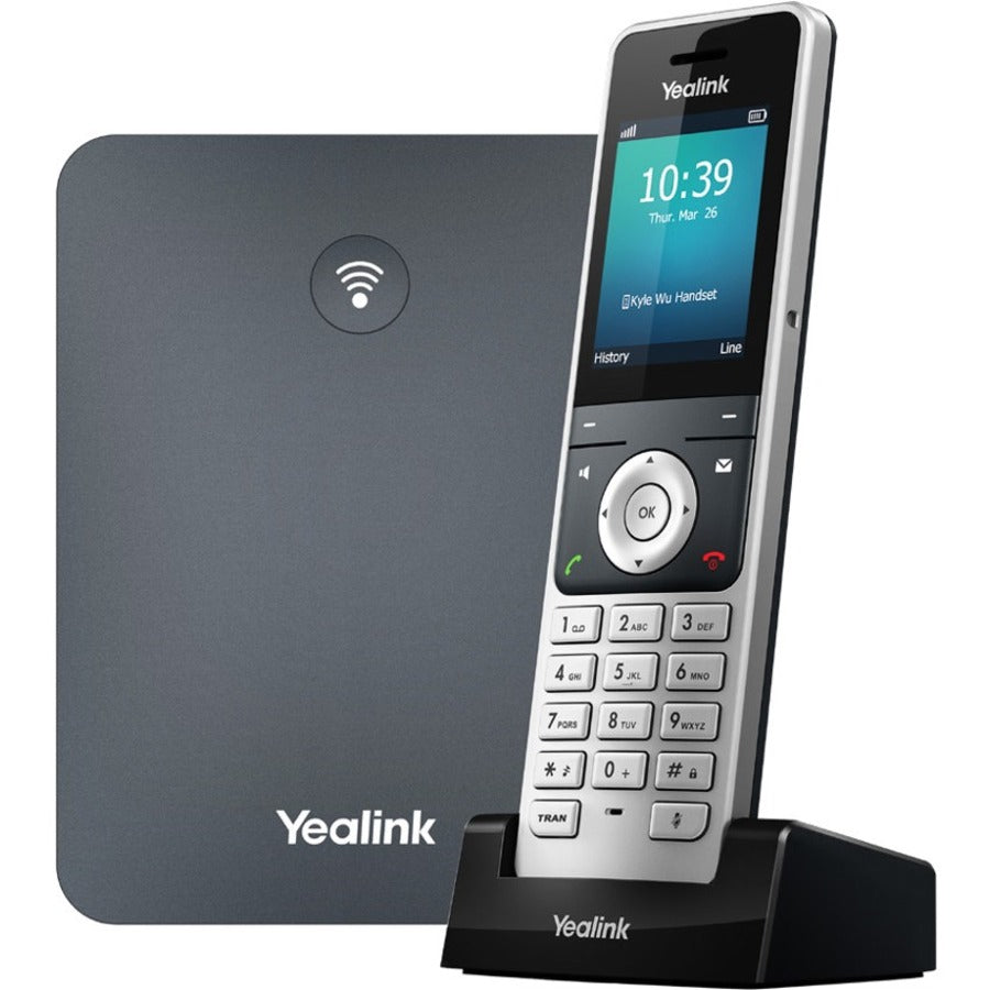 Téléphone IP Yealink W76P - Sans fil - Filaire - DECT - Montage mural, Bureau - Argent albâtre, Gris classique W76P