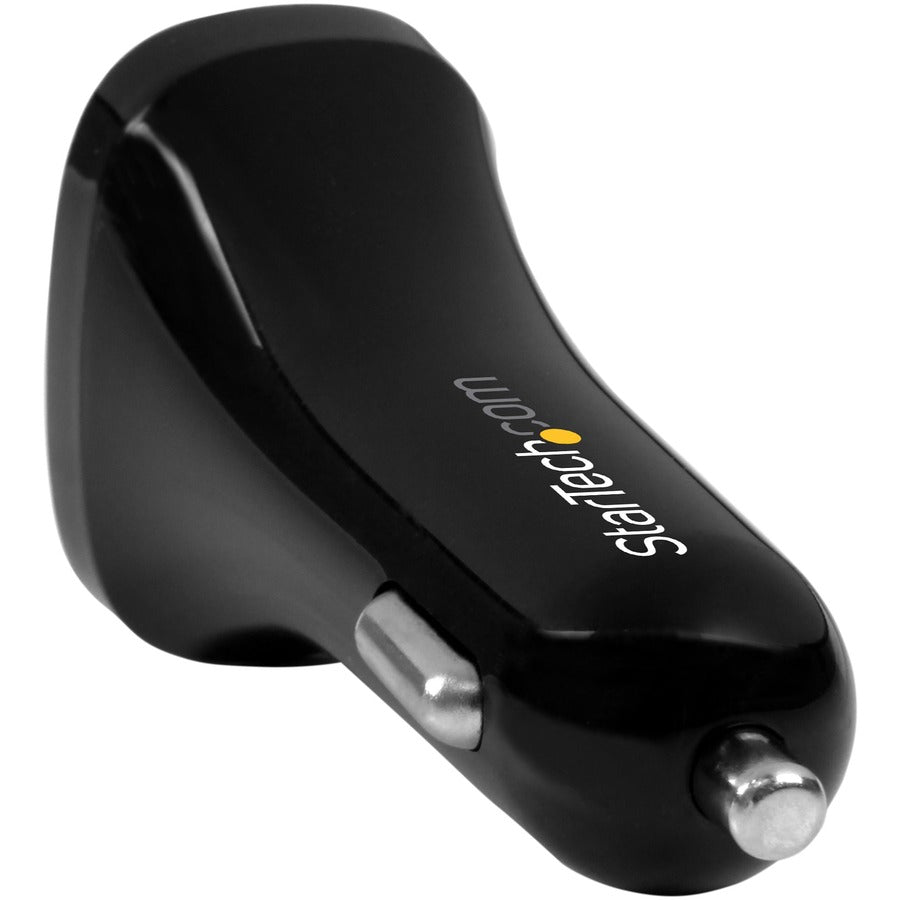 Chargeur de voiture USB à deux ports Star Tech.com - Noir - Haute puissance 24 W/4,8 A - Chargeur de voiture USB à 2 ports - Chargez deux tablettes à la fois USB2PCARBKS
