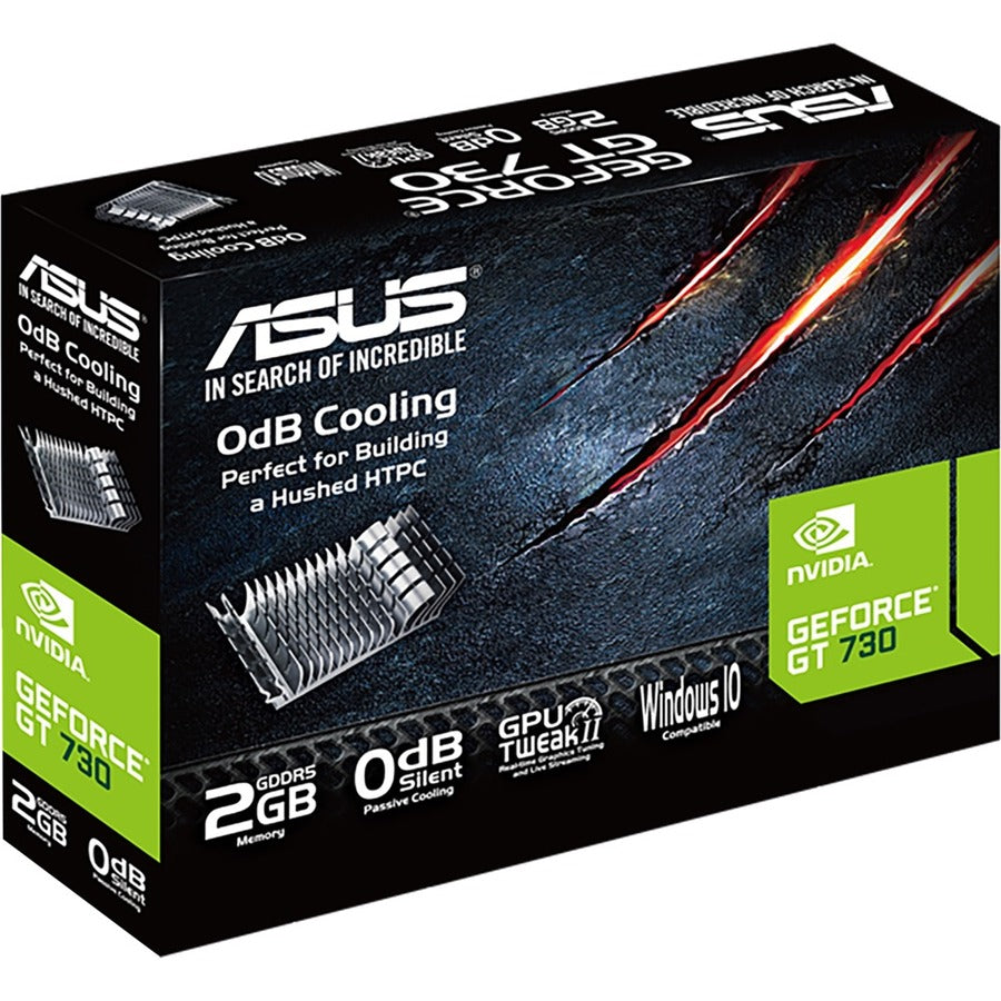 Carte graphique Asus NVIDIA GeForce GT 730 - 2 Go GDDR5 - Profil bas GT730-SL-2GD5-BRK