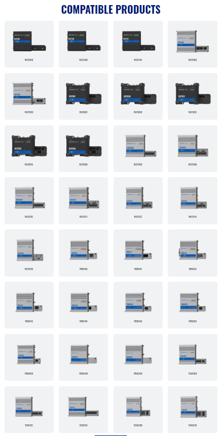 Kit de rail DIN compact Teltonika