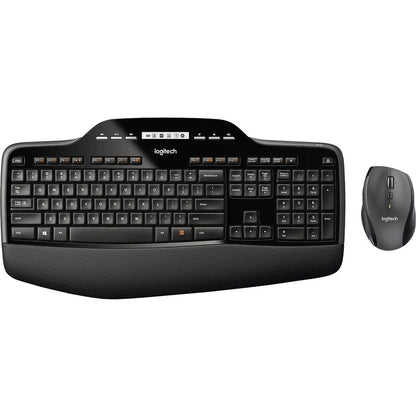Ensemble clavier et souris sans fil Logitech MK710 pour Windows, technologie sans fil avancée 2,4 GHz, souris sans fil, touches multimédias, autonomie de la batterie de 3 ans, PC/Mac 920-002416