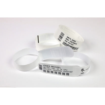 Zebra Wristband Polypropylene 1 x 10in Direct Thermal Zebra Z-Band Fun Blue 1 in core 10012712-3