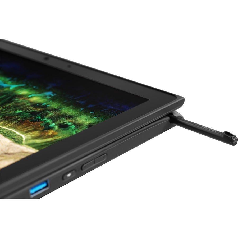 Lenovo 500e Chromebook 2e génération 81MC004UUS Chromebook convertible 2 en 1 à écran tactile 11,6" - HD - 1366 x 768 - Intel Celeron N4120 Quad-core (4 cœurs) 1,10 GHz - 8 Go de RAM totale - 64 Go de mémoire flash - Noir 81MC004UUS