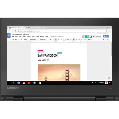 Lenovo 500e Chromebook 2e génération 81MC004UUS Chromebook convertible 2 en 1 à écran tactile 11,6" - HD - 1366 x 768 - Intel Celeron N4120 Quad-core (4 cœurs) 1,10 GHz - 8 Go de RAM totale - 64 Go de mémoire flash - Noir 81MC004UUS