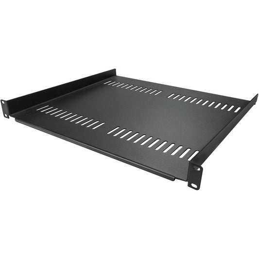 StarTech.com Étagère pour rack de serveur ventilée 1U - Plateau de montage en rack fixe en porte-à-faux de 40,6 cm de profondeur pour boîtier de données/audiovisuel/réseau de 48,3 cm avec écrous à cage CABSHELF116V