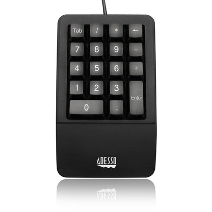 Adesso Antimicrobial Waterproof Numeric Keypad with Wrist Rest Support AKB-618UB