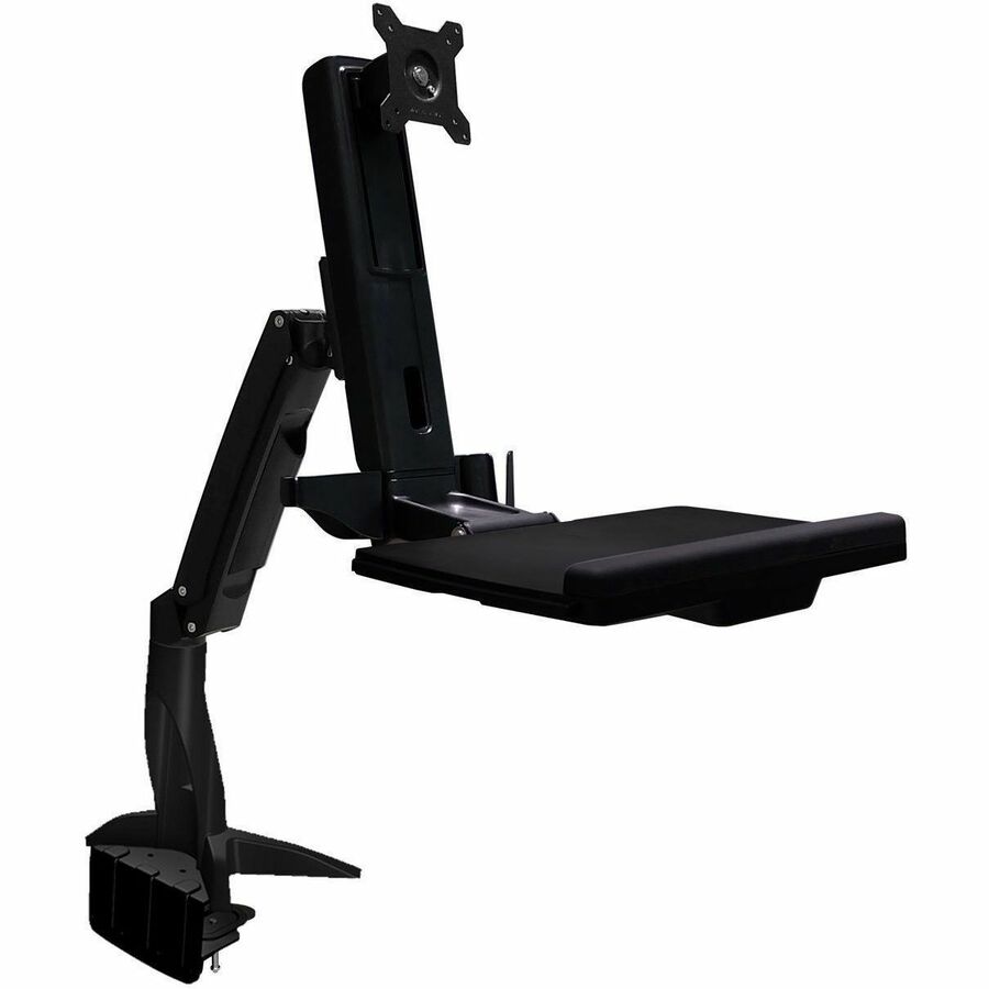 Poste de travail à bras simple Amer Mounts (double écran et clavier) prenant en charge les écrans plats jusqu'à 24" AMR1ACWS AMR1ACWS