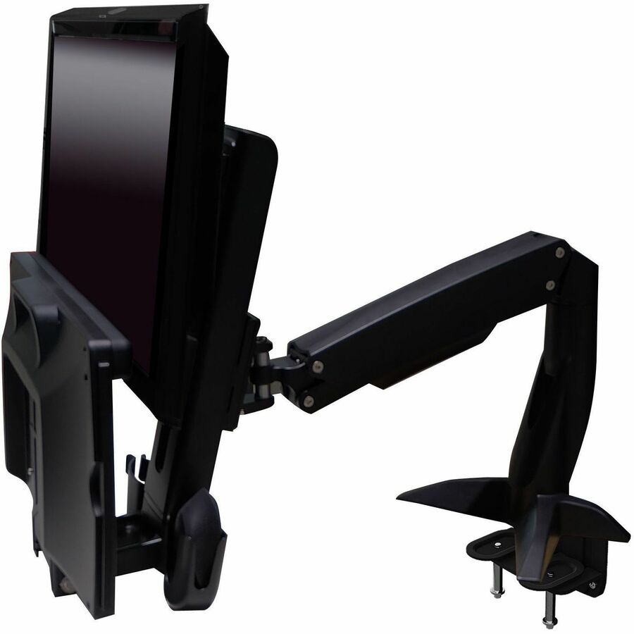 Poste de travail à bras simple Amer Mounts (double écran et clavier) prenant en charge les écrans plats jusqu'à 24" AMR1ACWS AMR1ACWS