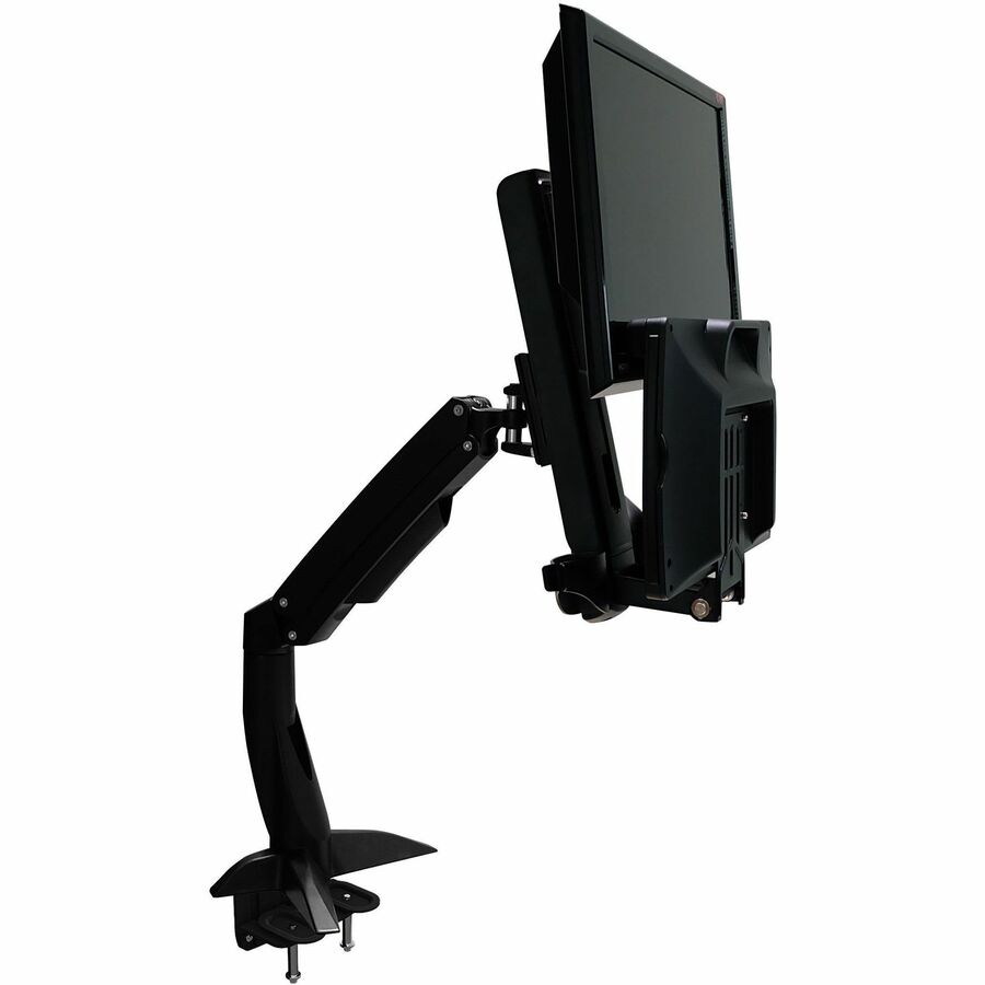 Poste de travail à bras simple Amer Mounts (double écran et clavier) prenant en charge les écrans plats jusqu'à 24" AMR1ACWS AMR1ACWS
