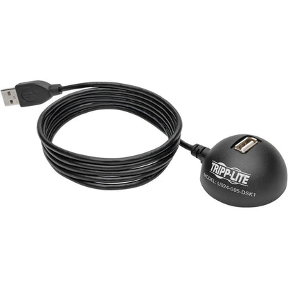 Tripp Lite by Eaton 1-Port USB 2.0 Hi-Speed Desktop Extension Cable (M/F), 5 ft U024-005-DSK1