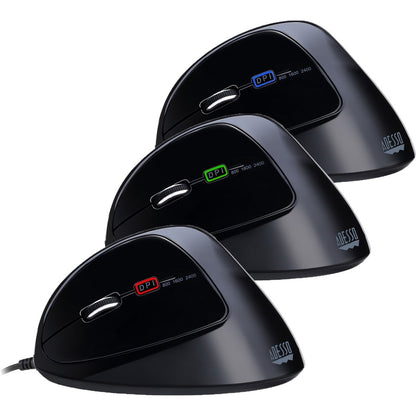 Souris ergonomique verticale programmable Adesso pour gaucher IMOUSE E7