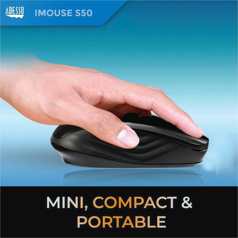 Adesso iMouse S50 - Mini souris sans fil 2,4 GHz IMOUSES50