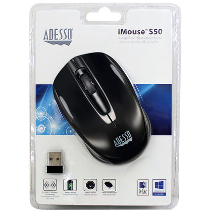 Adesso iMouse S50 - Mini souris sans fil 2,4 GHz IMOUSES50