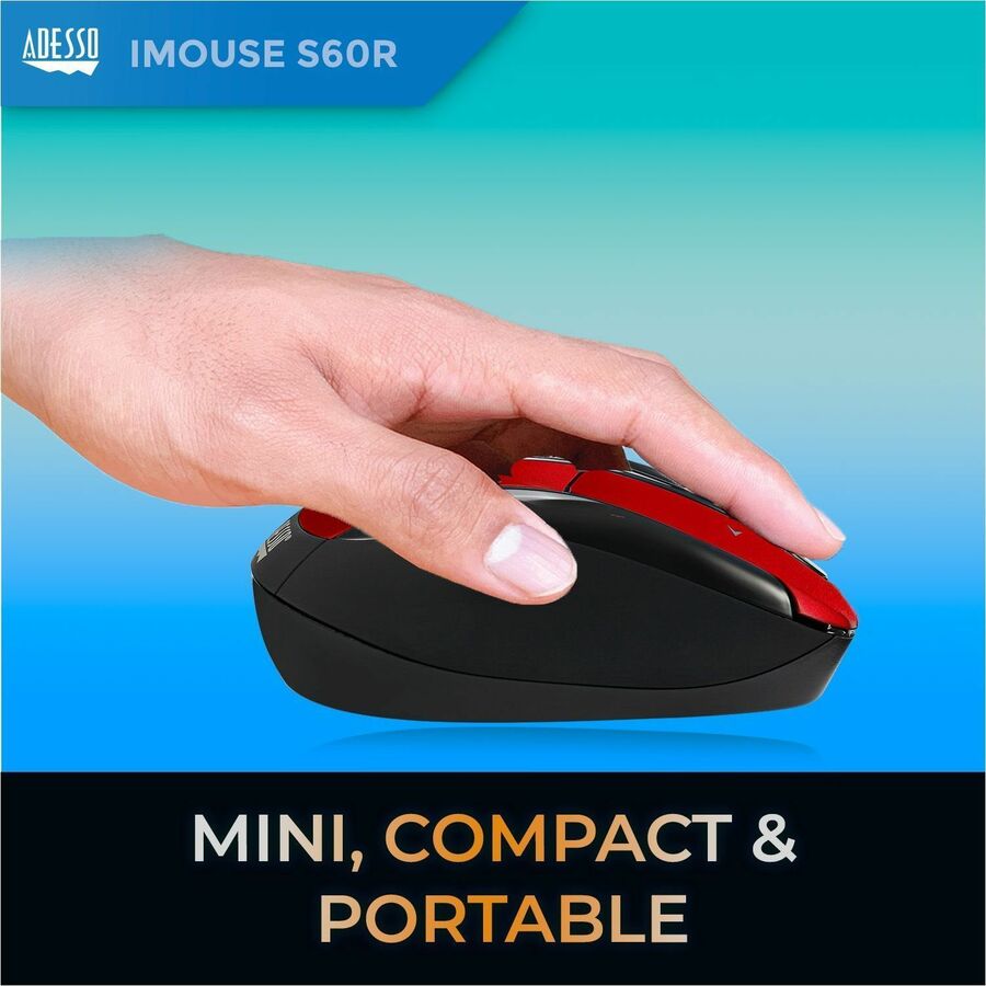 Adesso iMouse S60R - 2.4 GHz Wireless Programmable Nano Mouse IMOUSES60R
