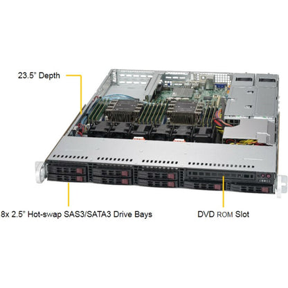 Système Barebone SuperMicro SuperServer 1029P-WTR - Montable en rack 2U - Socket P LGA-3647 - Prise en charge de 2 processeurs SYS-1029P-WTR