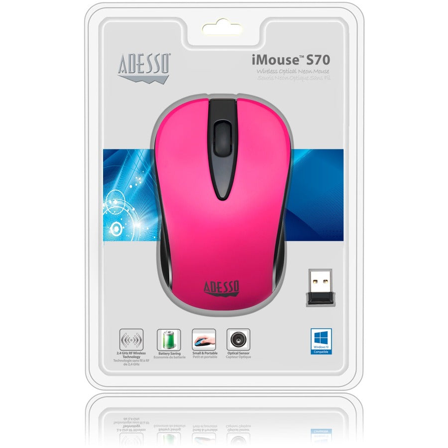 Adesso iMouse S70P - Souris optique sans fil Neon IMOUSE S70P