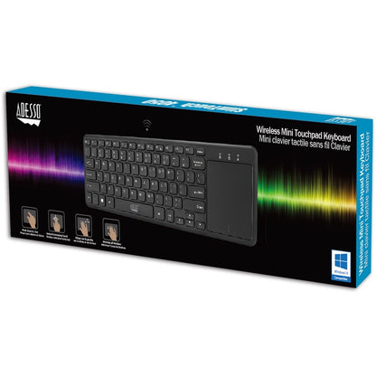 Clavier sans fil Adesso avec pavé tactile intégré WKB-4050UB
