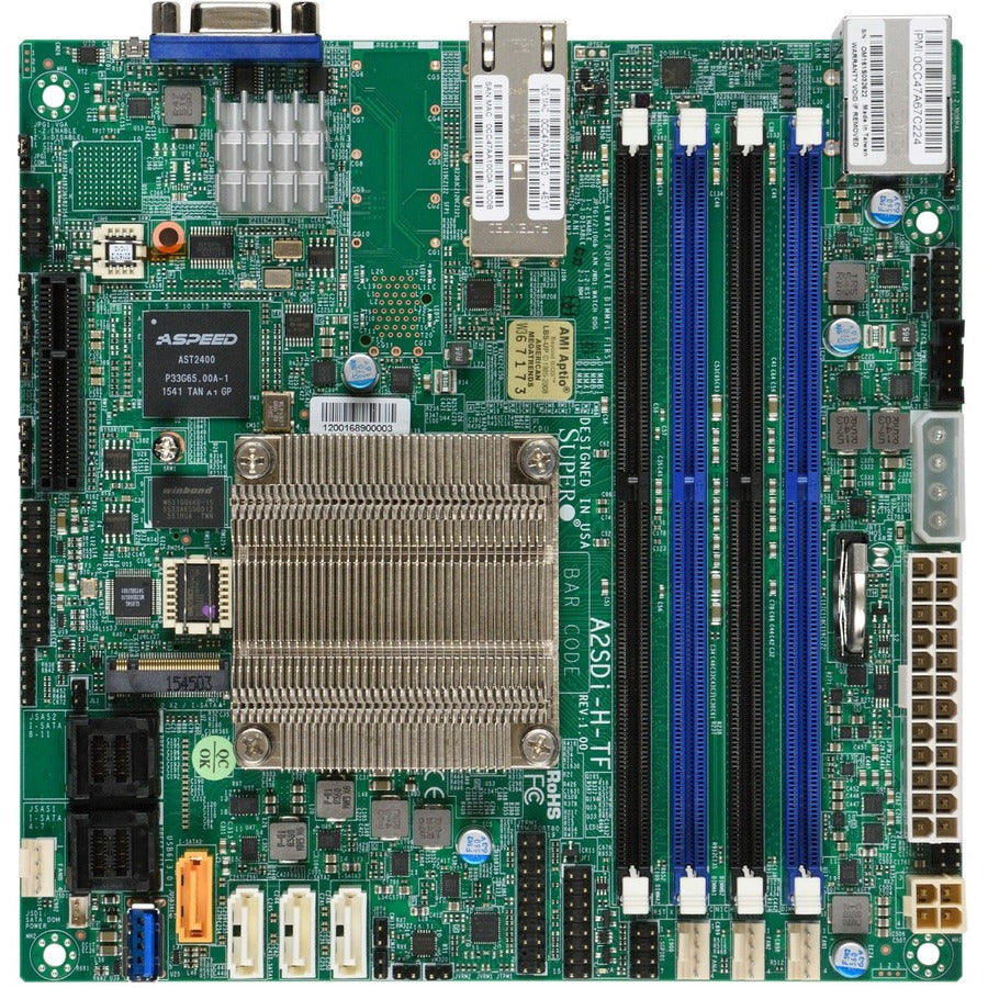 Supermicro A2SDi-H-TF Server Motherboard - Socket BGA-1310 - Mini ITX ...