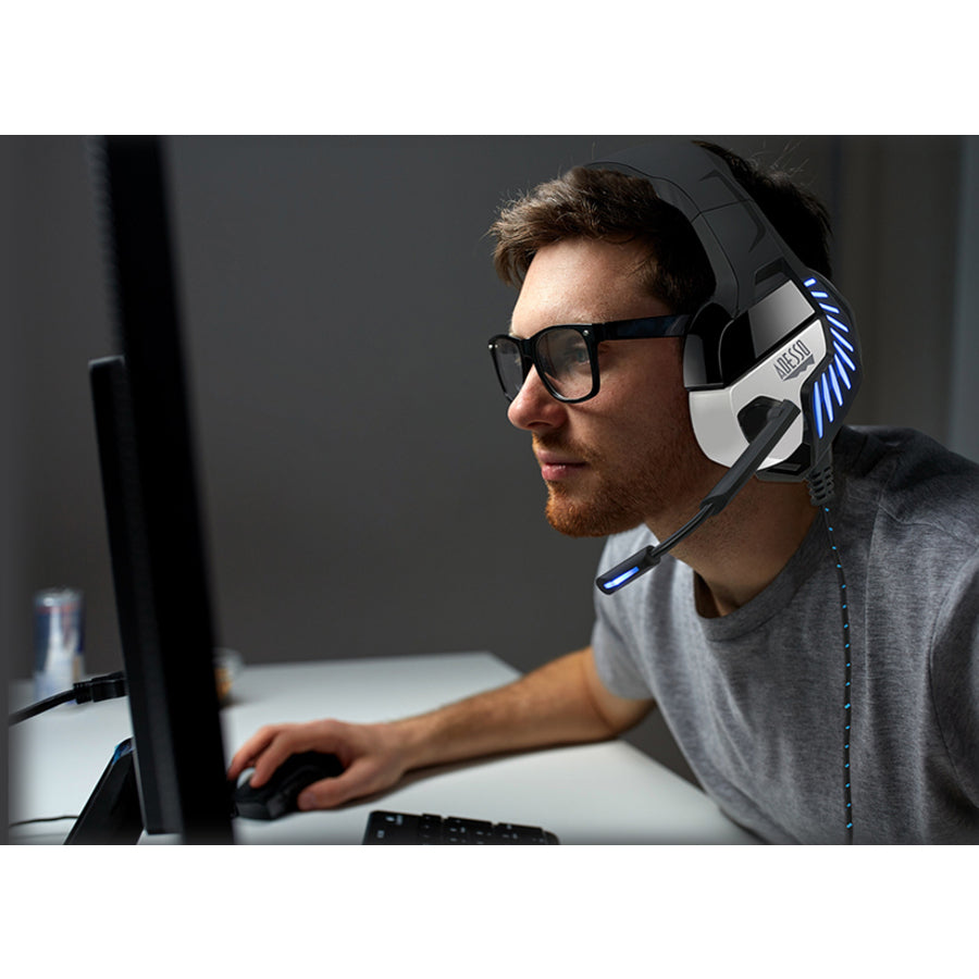 Casque de jeu avec son surround 7.1 virtuel Adesso avec vibration XTREAM G4