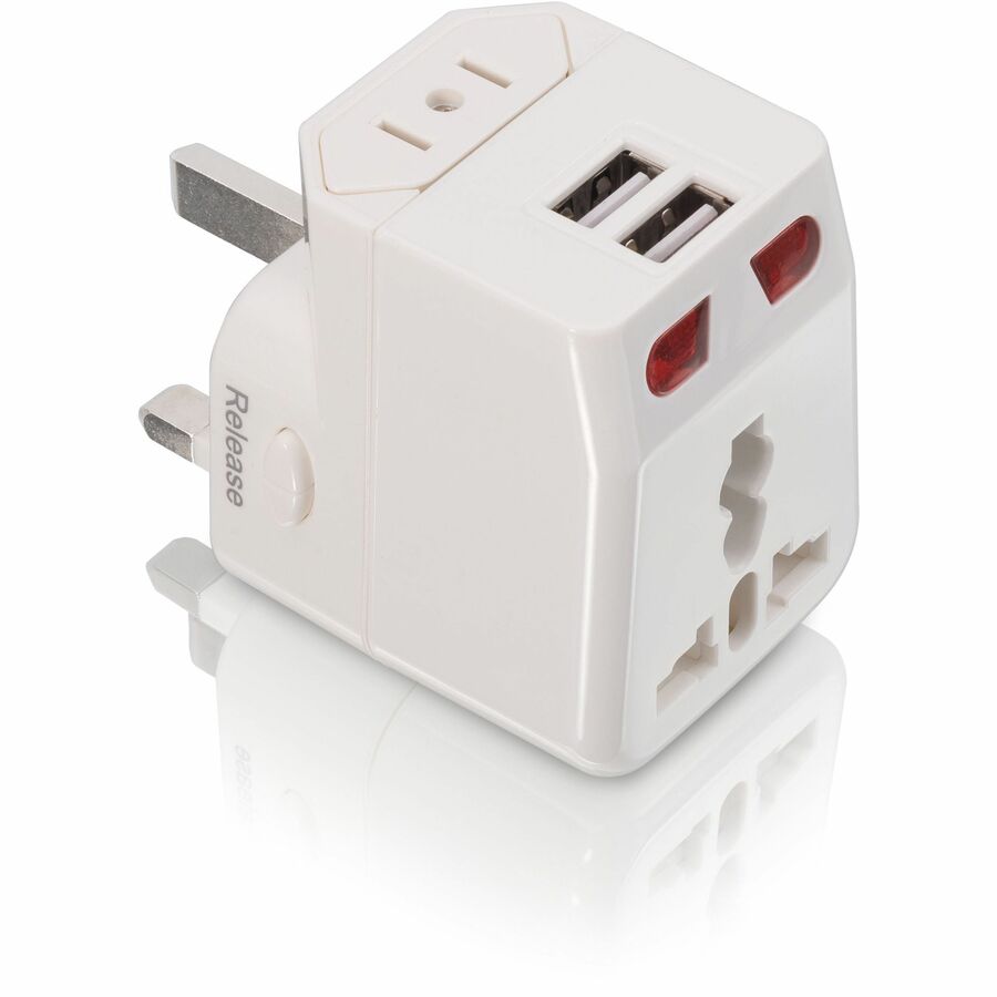 Adaptateur de voyage iStore World avec deux ports de chargement USB APK03206CAI
