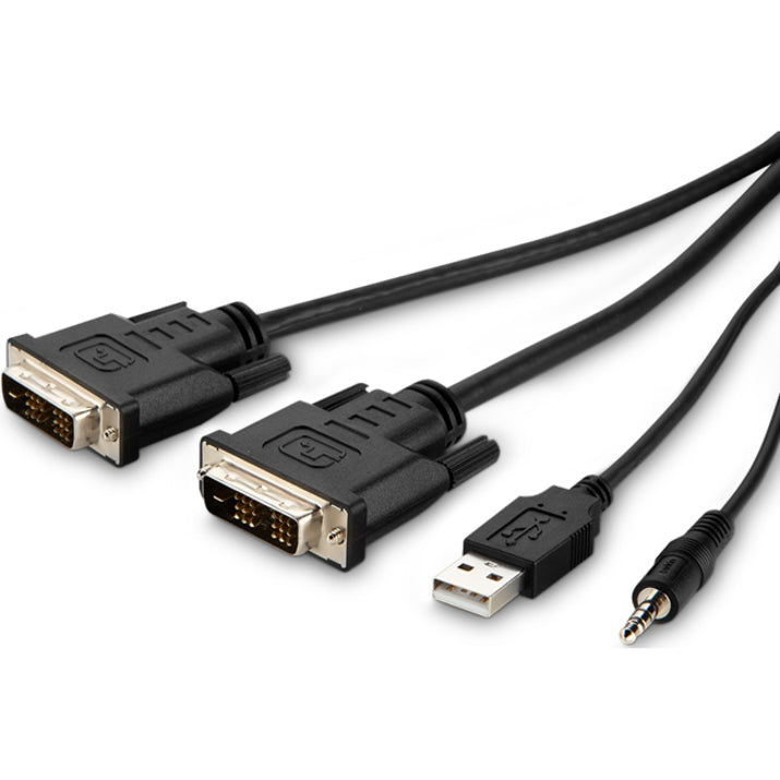 Câble Belkin TAA 2 DVI vers HDMI/USB/AUD, VD MM ; USB A/B, 6' F1DN2CCBL-DH6T