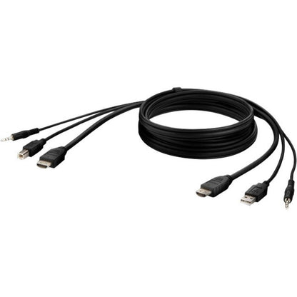 Câble KVM passif combiné HDMI haute rétention + USB A/B + audio Belkin F1DN1CCBL-HH10T