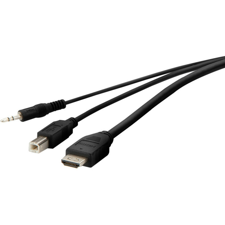Câble KVM passif combiné HDMI haute rétention + USB A/B + audio Belkin F1DN1CCBL-HH10T