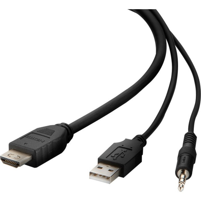 Câble KVM passif combiné HDMI haute rétention + USB A/B + audio Belkin F1DN1CCBL-HH10T