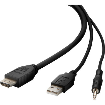 Câble KVM passif combiné HDMI haute rétention + USB A/B + audio Belkin F1DN1CCBL-HH10T