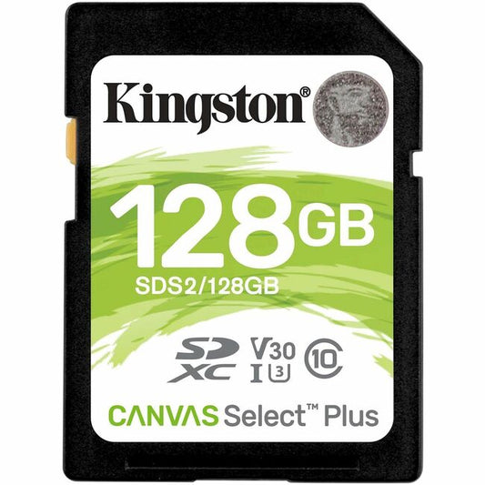 Carte mémoire Kingston Canvas Select Plus Classe 10/UHS-I (U3) V30 SDXC SDS2/128 GoCR