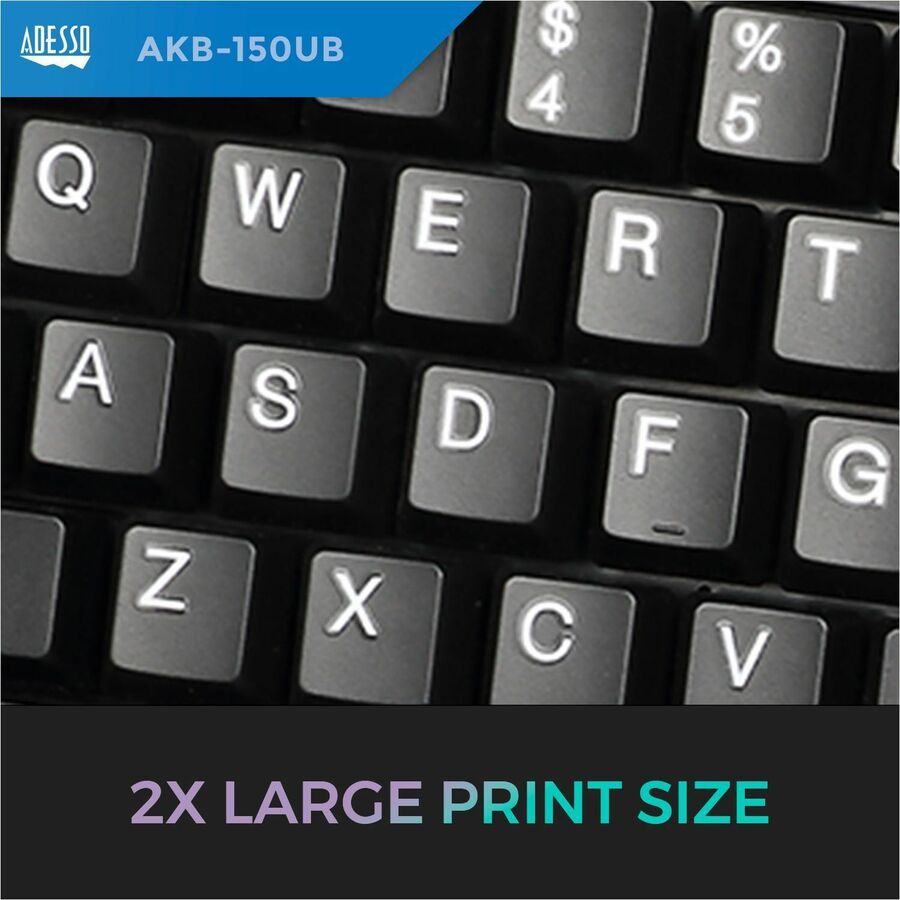 Clavier ergonomique de bureau Adesso (conforme TAA) AKB-150UB-TAA