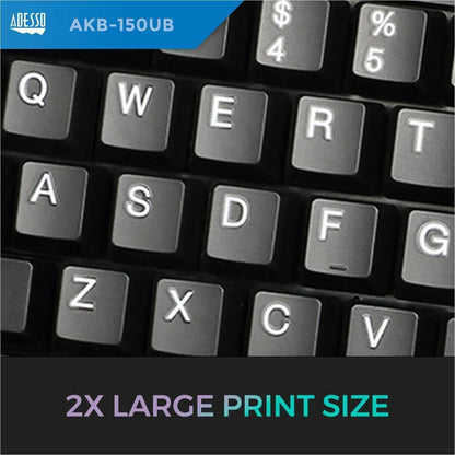 Clavier ergonomique de bureau Adesso (conforme TAA) AKB-150UB-TAA